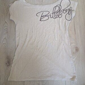 Billabong beige short sleeve shirt